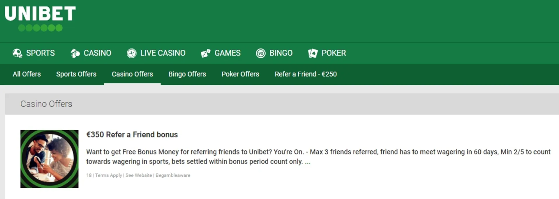 22 betting